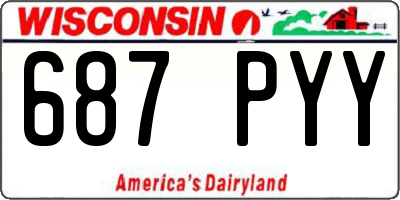 WI license plate 687PYY