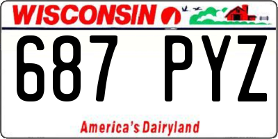 WI license plate 687PYZ