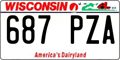 WI license plate 687PZA
