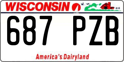 WI license plate 687PZB