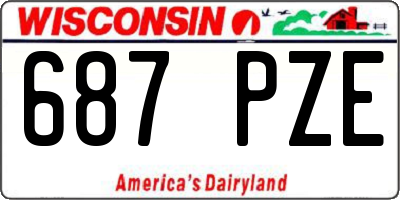 WI license plate 687PZE