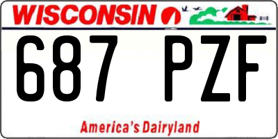 WI license plate 687PZF