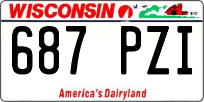 WI license plate 687PZI