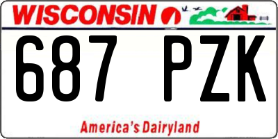 WI license plate 687PZK