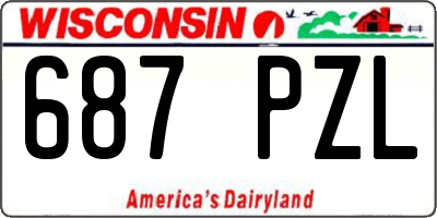 WI license plate 687PZL