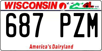 WI license plate 687PZM