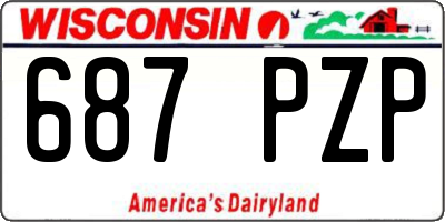 WI license plate 687PZP