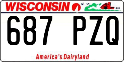 WI license plate 687PZQ
