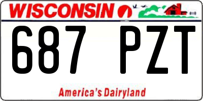 WI license plate 687PZT