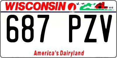 WI license plate 687PZV