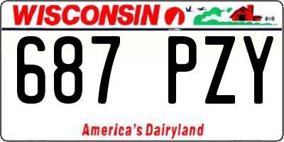 WI license plate 687PZY