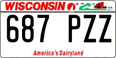 WI license plate 687PZZ