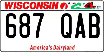 WI license plate 687QAB
