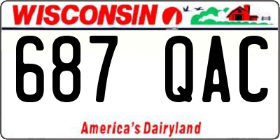 WI license plate 687QAC