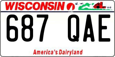 WI license plate 687QAE