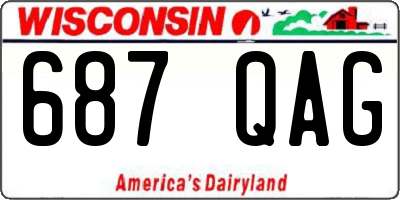 WI license plate 687QAG