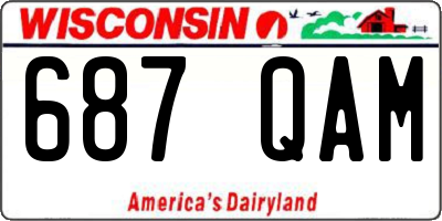 WI license plate 687QAM