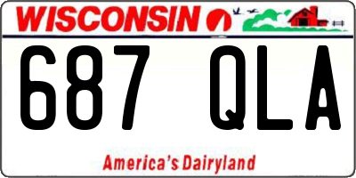 WI license plate 687QLA