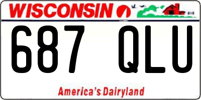 WI license plate 687QLU