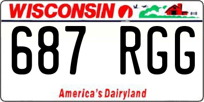 WI license plate 687RGG