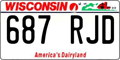 WI license plate 687RJD