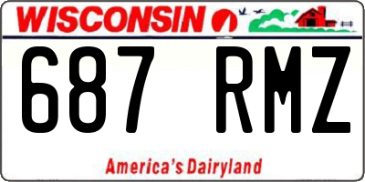 WI license plate 687RMZ
