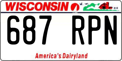 WI license plate 687RPN