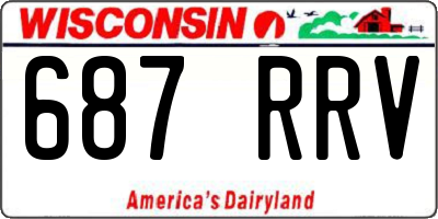 WI license plate 687RRV