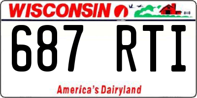 WI license plate 687RTI