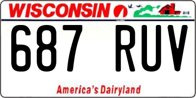 WI license plate 687RUV