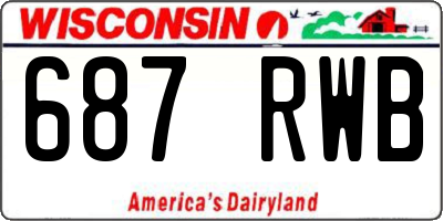 WI license plate 687RWB