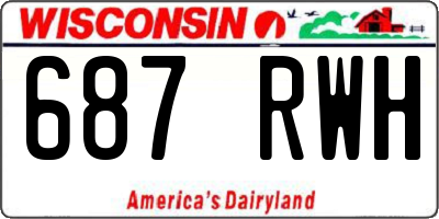 WI license plate 687RWH