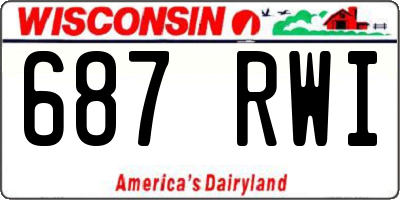 WI license plate 687RWI