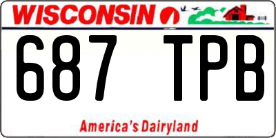 WI license plate 687TPB
