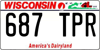 WI license plate 687TPR