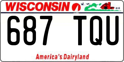 WI license plate 687TQU