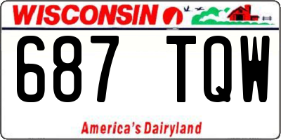 WI license plate 687TQW