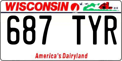 WI license plate 687TYR
