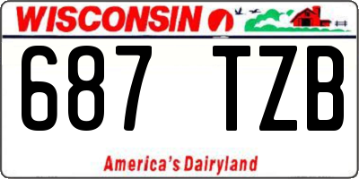 WI license plate 687TZB