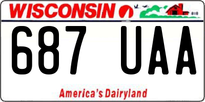 WI license plate 687UAA