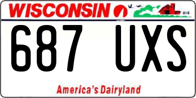 WI license plate 687UXS