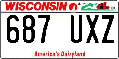 WI license plate 687UXZ