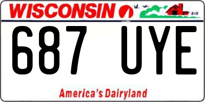 WI license plate 687UYE