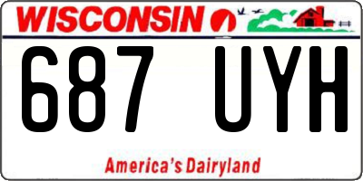 WI license plate 687UYH