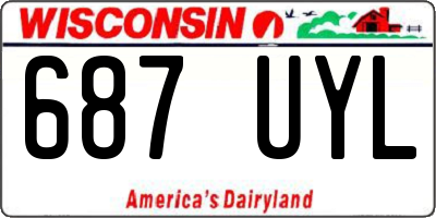 WI license plate 687UYL