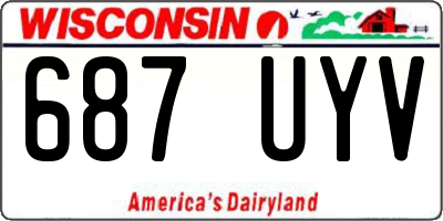 WI license plate 687UYV