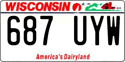 WI license plate 687UYW