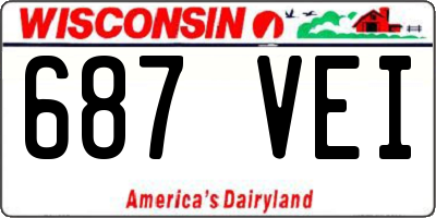 WI license plate 687VEI