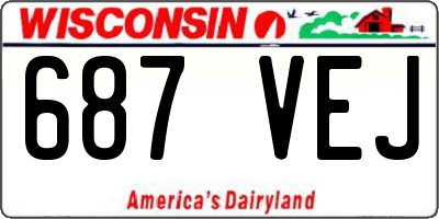 WI license plate 687VEJ