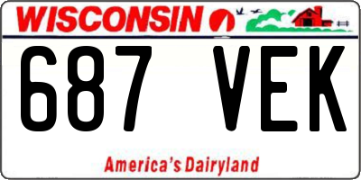 WI license plate 687VEK